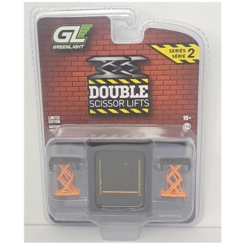 Greenlight 1:64 Automotive Double Scissors Lift orange black